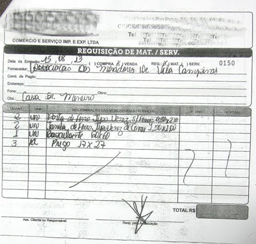 Notas fiscais são emitidas sem valores dos produtos