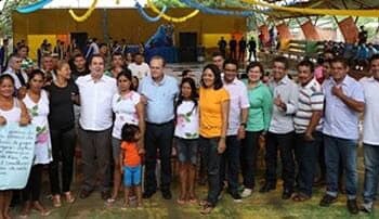 Governador e toda a sua equipe foram recebidos calorosamente pela população