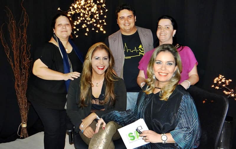 O astral da equipe do Acre S.A. de Mirla Miranda com esta colunista para o programa do SBT.