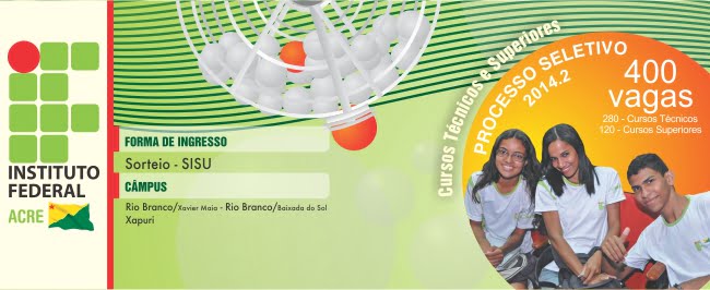Ifac oferece vagas para três cursos superiores em Rio Branco, através do Sisu 1 Ifac oferece vagas para três cursos superiores em Rio Branco, através do Sisu