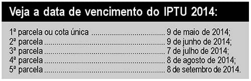 Primeira parcela do IPTU pode ser paga até hoje 1 iptu