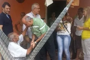 Bocalom, Henrique Afonso e Roberto Duarte visitam Manoel Urbano