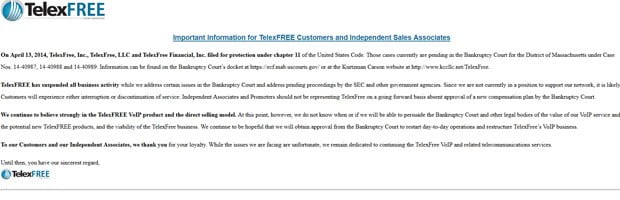 Telexfree anuncia suspensão de todas as atividades 1 Telexfree anuncia suspensão de todas as atividades
