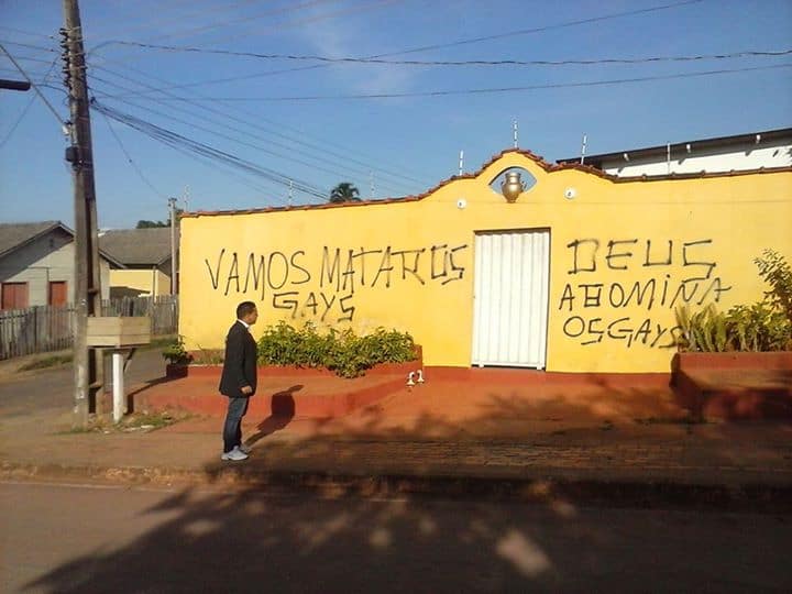 Pichação homofóbica assusta presidente da Ahac 2 GERMANO Arquivo pessoal