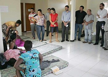 Representantes dos órgãos federais e internacionais queriam conhecer e avaliar situação de imigrantes