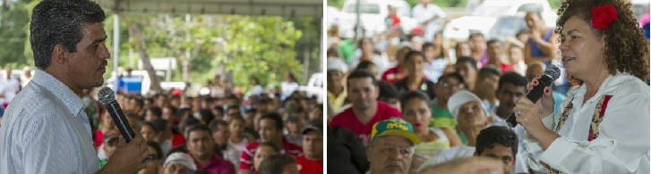 Edvaldo Magalhães falou sobre fundo que garantirá pagamentos rápidos, enquanto Perpétua agradeceu os extrativistas   
