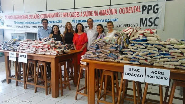 Ufac doa cerca de 500 kg de alimentos