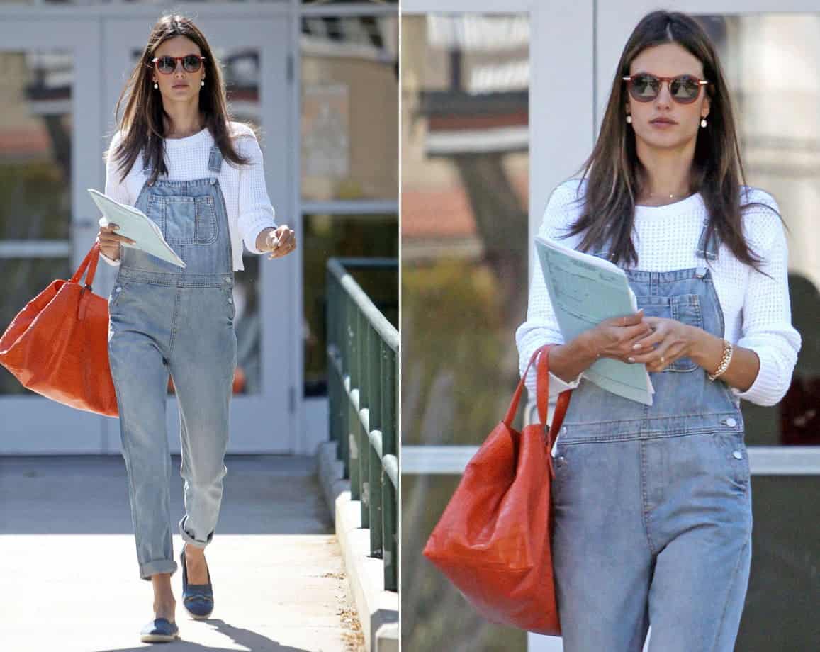 A top model Alessandra Ambrósio é uma das famosas que aderiram ao estilo. GE amou o tipo alpargata.