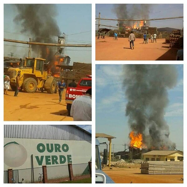 Incêndio destrói parte de serralheria no Parque Industrial