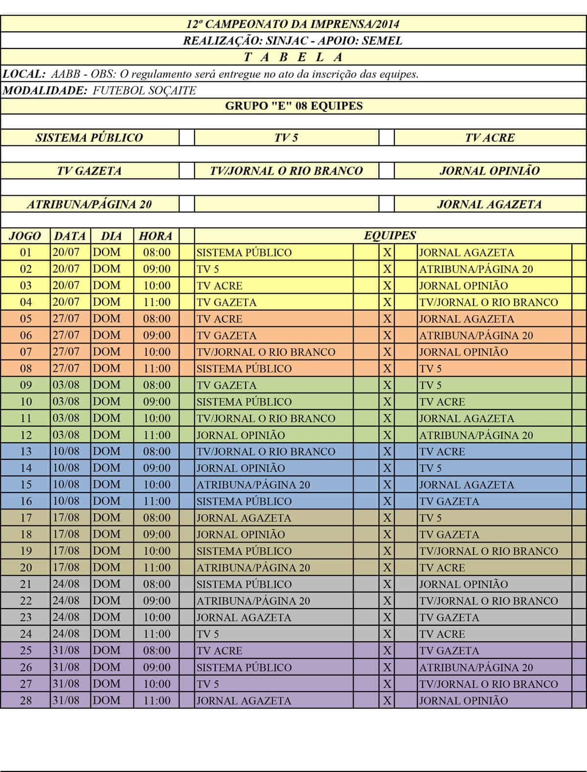 TABELAS  IMPRENSA Campeonato da Imprensa-1