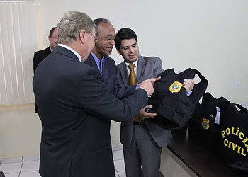 Secretário Emylson Farias com Dirceu Augusto (Iapen) e Graebner (Segurança)