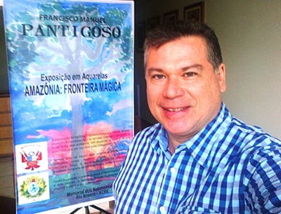 EXPOSIÇÃO - Advogado tributarista por profissão e amante das artes, o artista plástico Francisco Pantigoso, realizará na próxima segunda-feira, às 19h30, uma exposição em homenagem ao Acre. Serão 20 obras pintadas em Aquarela que irão retratar a cultura, fauna e a histórica revolução acreana. A exposição intitulada “Amazônia: Fronteira Mágica” acontece no Memorial dos Autonomistas e estará aberta a visitações até 28 de agosto.