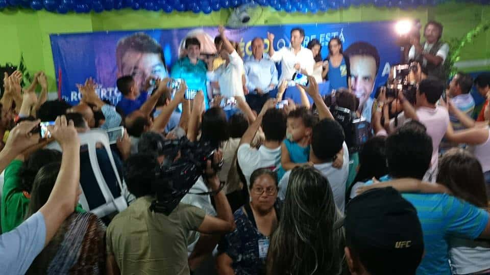 Aécio destaca honestidade e honradez de Bocalom e promete ponte sobre Rio Madeira