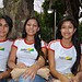 As estudantes Enelly, Winny e Larissa (da esqueda para direira) decidiram não tirar o título de eleitor