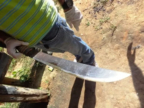 Arma usada durante a briga