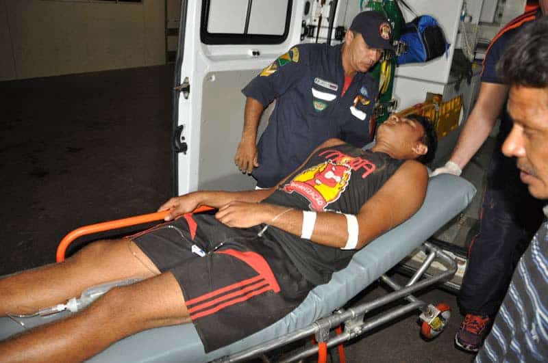 Josemar Marinho foi socorrido por homens do Samu