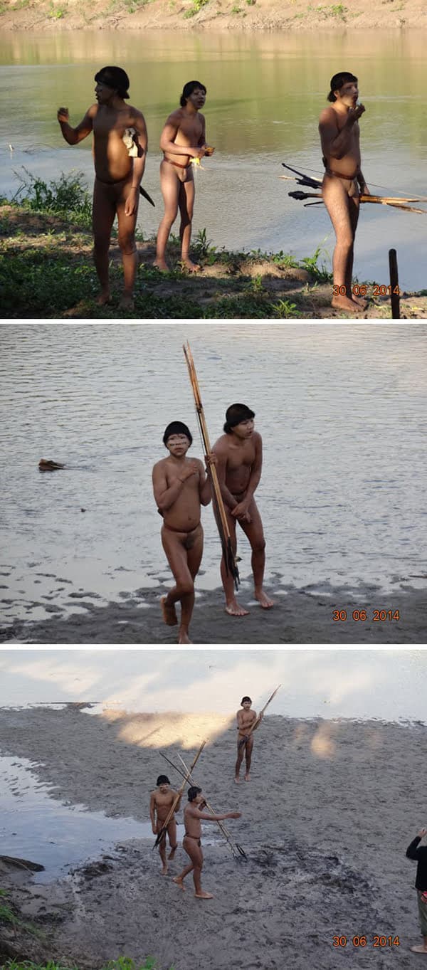 Imagens dos índios isolados divulgadas pela Funai - Divulgação Funai 2