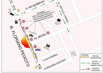 Rua Floriano Peixoto terá sentido único