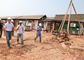 Obras do Shopping Popular avançam com fundações e drenagem