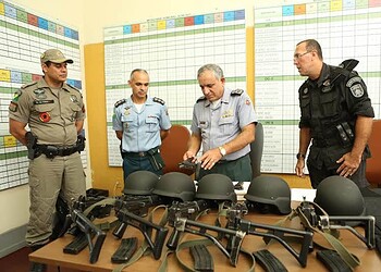 Novos armamentos foram doados pelo Ministério da Justiça