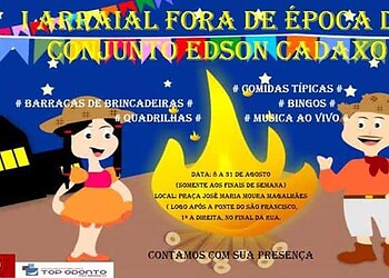 Dia 8 de agosto acontece o I arraial fora de época