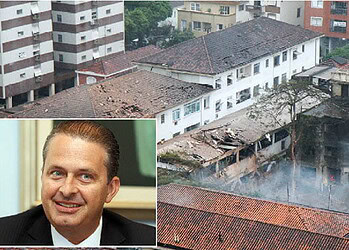 Avião caiu sobre vários imóveis em área residencial de Santos/SP