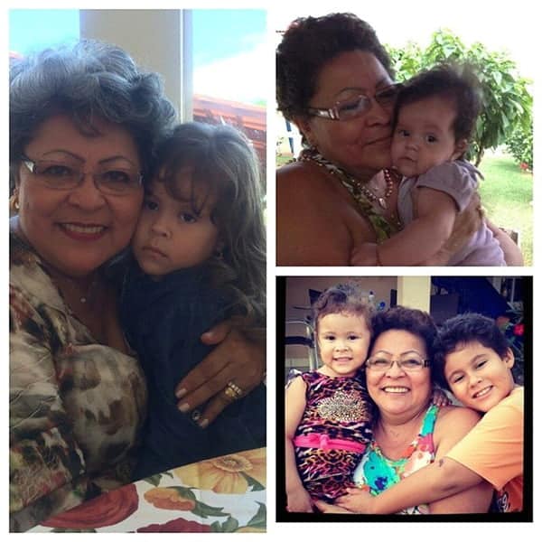 Graça Siqueira curtindo os netinhos na chácara da família 