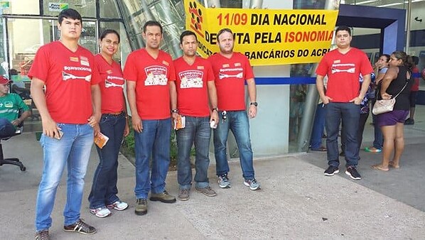 Dia Nacional de Luta pela Isonomia dos empregados da Caixa é realizado em Rio Branco