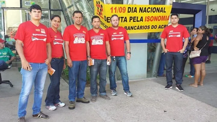 Dia Nacional de Luta pela Isonomia dos empregados da Caixa é realizado em Rio Branco