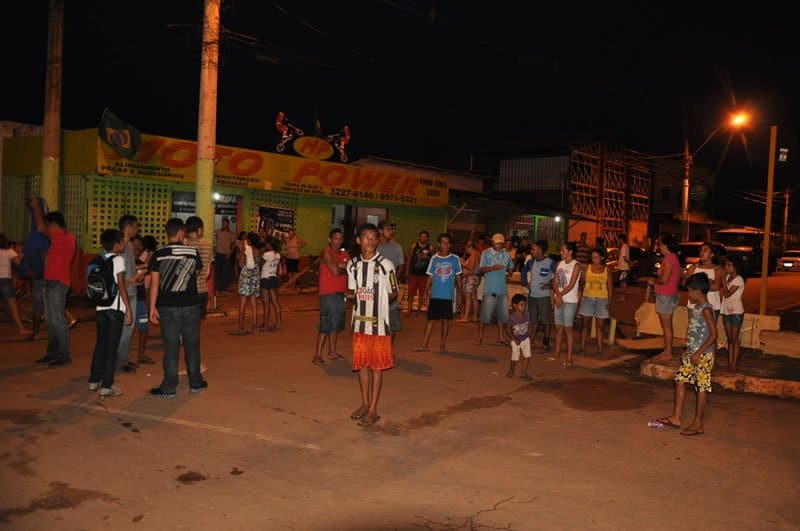 Bloqueio no barrio da Paz