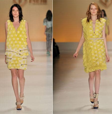 AMARELO O amarelo continua!!! A Colcci, a Glória Coelho e a Fórum são algumas das marcas que investiram no amarelo em vestidos, macaquinhos e conjuntinhos em suas últimas coleções. Aposte na cor da prosperidade e felicidade. 