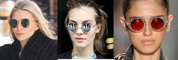 LENTES ESPELHADAS - As lentes espelhadas vieram dos anos 80/90 e tomaram conta dos óculos arredondados também. Um supermixretrô! Ideal para os formatos de rosto quadrado e triangular.