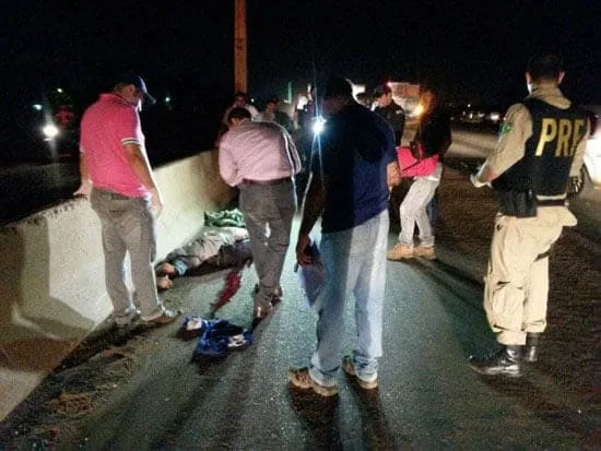 Vítima tentava atravessar BR quando o acidente aconteceu