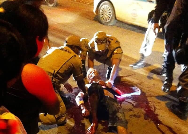 Raimundo da Silva andava 
pela rua quando foi alvejado