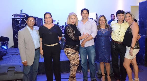 Presidente Alcilene Gurgel com Diretoria do SinproAcre - Getulio Soares, Antônia Januário,  Izaneide Prado,  Kelfren Garcia, Francisco Messias e Rosa Godim  no baile dos professores no Afa Jardim.