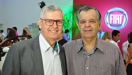 CURSOS 4 ENCONTRO - Um flash do encontro do empresário Osvaldo Dias, do Grupo Star Motos, e superintendente do Banco da Amazônia José Roberto na inauguração da Via Comauto.