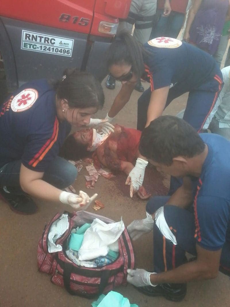 Maria teve de ser atendida às pressas pelo Samu