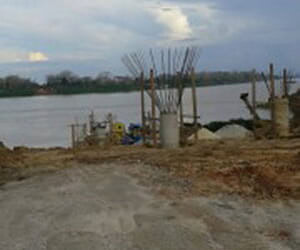 Serviços de limpeza da vegetação e local das 
fundações da ponte, também já foram iniciados