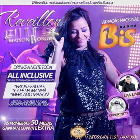 A Banda Bis é a grande atração do réveillon da Maison Borges para a virada do ano. 