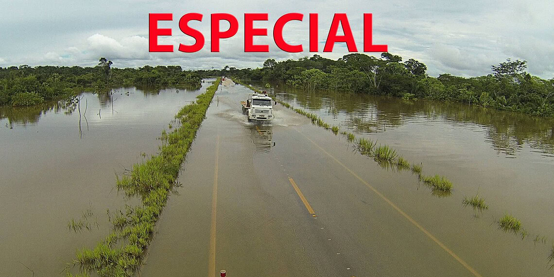 Na cheia histórica do Rio Madeira, em 2014, o nível das águas chegou a 19,74 metros, deixando o Acre isolado do restante do país