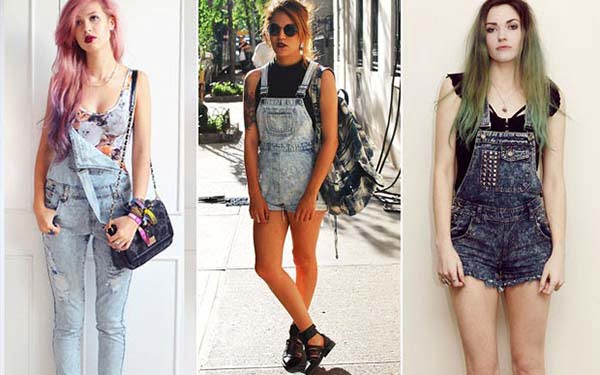 Os macacões também entraram na onda acid. Combine com peças coloridas ou use um cropped neutro.