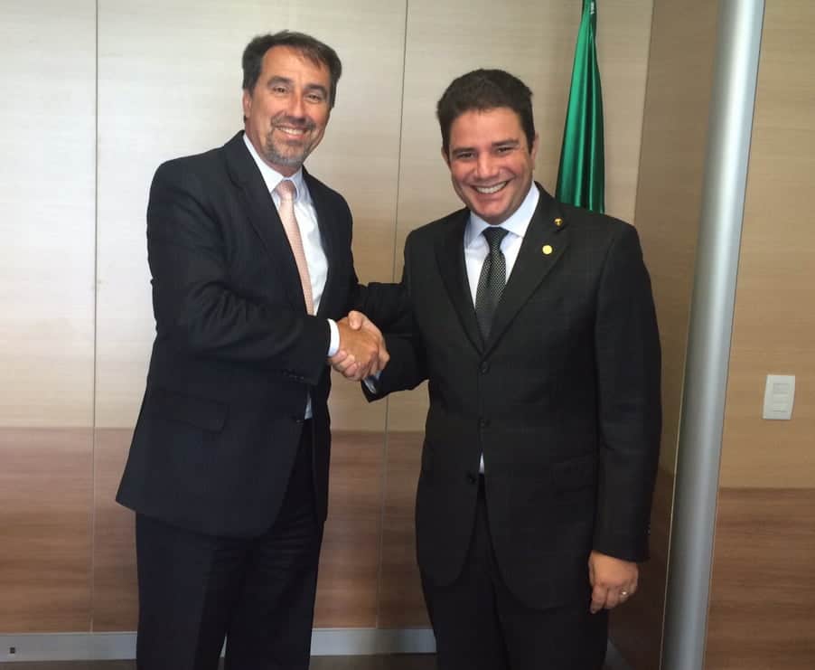 Gladson estevem em audiência com Gilberto Occhi (PP-MG)