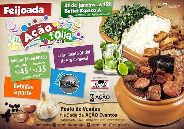Ação Eventos realiza Feijoada de lançamento do pré-Carnaval “Ação Folia”