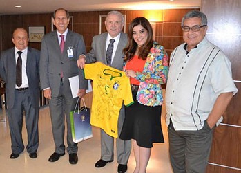 Senador e vice-governadora do Acre se reuniram com a diretoria da CBF, no Rio de Janeiro