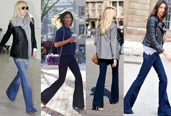 INVISTA NAS CALÇAS FLARE! 2 As calças flare reaparecem em vários tipos de tecidos diferentes, mas o jeans com certeza será o principal, assim como foi nos anos 70