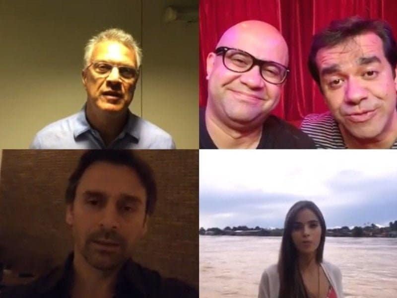 Artistas pediram apoio às vítimas. (Fotos: Reprodução Facebook)