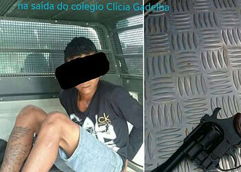 Menor é preso com revolver calibre 38