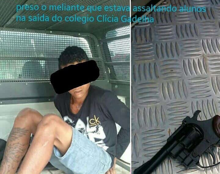 Menor é preso com revolver calibre 38
