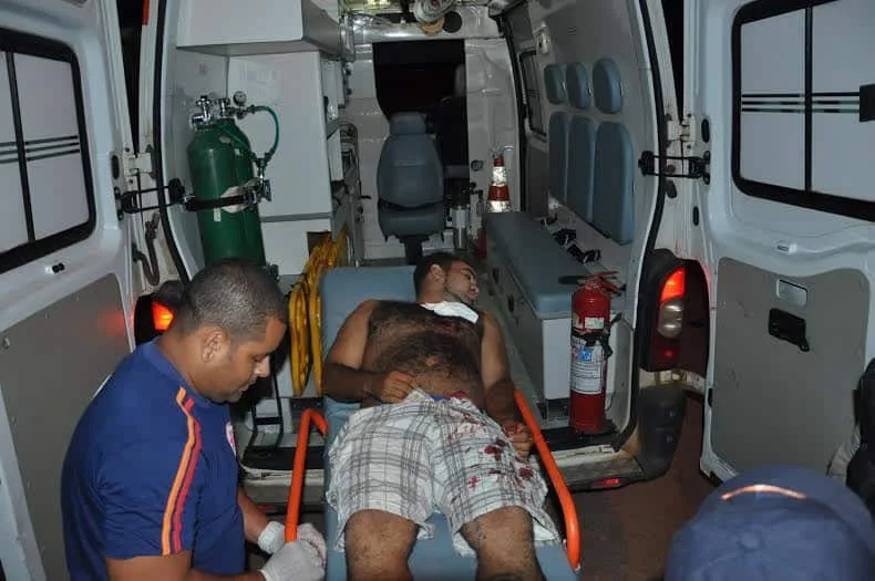 Anderson foi socorrido pelo Samu e deu entrada em estado grave no Pronto Socorro do Huerb