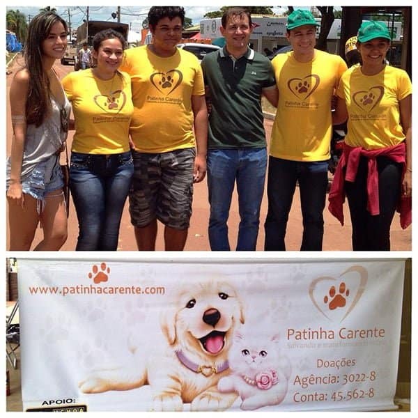 DO BEM – Atriz acreana Brendha Hadadd com os integrantes do grupo Patinha Carente, que cuida dos bichinhos que também estão nos abrigos por conta da cheia do Rio Acre. Vice-prefeito Márcio Batista aderiu a causa!